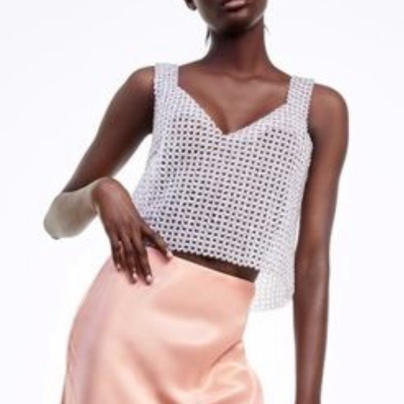 ZARA beaded shirt size small - Picture 2 of 4